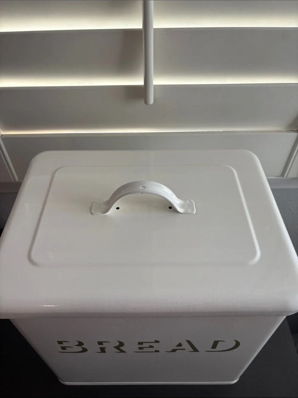 Vintage Enamel Metal Bread Box Britain